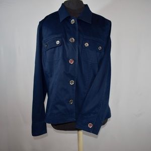 Jones New York Sport Stretch Navy Blue Jacket/coat